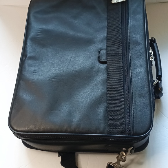 HP Invent Laptop Computer Bag Carrying Case Black Leather Shoulder Strap - Picture 14 of 16